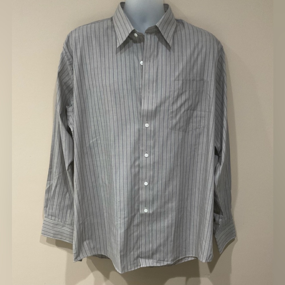 🌱NWOT KETCH Men’s Cotton Blend Sleeves Pocket Shirt, Neck 17 34/35